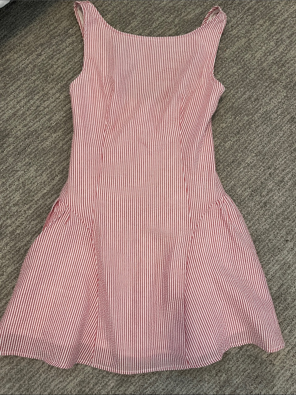Stella Laguna Beach women’s Red and White Striped Trim Dress size small